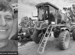 Acidente em propriedade rural de Araruna, no Paraná, termina com agricultor morto após ser prensado por máquinas agrícolas.