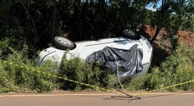 Acidente com Fiat Palio deixa jovem morto na RS-450 entre Getúlio Vargas e Floriano Peixoto, no Norte do RS.