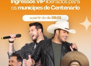 Moradores de Centenário poderão retirar ingressos VIP gratuitos para a Expocen.26 na Prefeitura Municipal a partir de segunda-feira (09).
