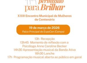 Participantes reunidas durante o Encontro Municipal de Mulheres de Centenário realizado na ExpoCen, no Norte do Rio Grande do Sul.