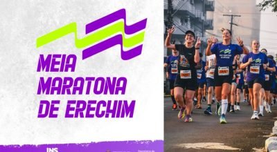 Corredores participam da Meia Maratona de Erechim, evento esportivo que reúne atletas de diferentes cidades e movimenta o esporte no Norte do Rio Grande do Sul.